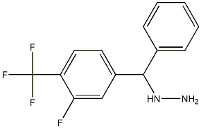 1-((3-fluoro-4-(trifluoromethyl)phenyl)(phenyl)methyl)hydrazine Structure