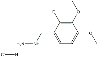 1-(2-fluoro-3,4-dimethoxybenzyl)hydrazine hydrochloride 结构式