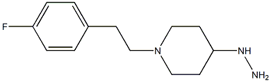 1-(4-fluorophenethyl)-4-hydrazinylpiperidine 化学構造式