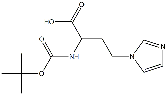 2-(tert-butoxycarbonylamino)-4-(1H-imidazol-1-yl)butanoic acid Structure