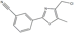 3-(4-(CHLOROMETHYL)-5-METHYLOXAZOL-2-YL)BENZONITRILE Structure