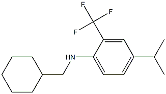 N-(cyclohexylmethyl)-2-(trifluoromethyl)-4-isopropylbenzenamine Struktur