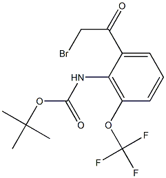 tert-butyl 2-(2-bromoacetyl)-6-(trifluoromethoxy)phenylcarbamate 结构式