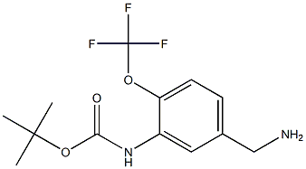 tert-butyl 5-(aminomethyl)-2-(trifluoromethoxy)phenylcarbamate Struktur