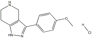 3-(4-methoxyphenyl)-4,5,6,7-tetrahydro-1H-pyrazolo[4,3-c]pyridine hydrochloride Structure