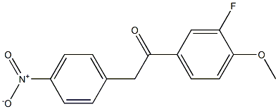 1-(3-fluoro-4-methoxyphenyl)-2-(4-nitrophenyl)ethanone Struktur