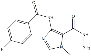 4-(4-fluorobenzamido)-1-methyl-1H-imidazole-5-carbohydrazide Structure