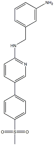 N-(3-aminobenzyl)-5-(4-(methylsulfonyl)phenyl)pyridin-2-amine 化学構造式