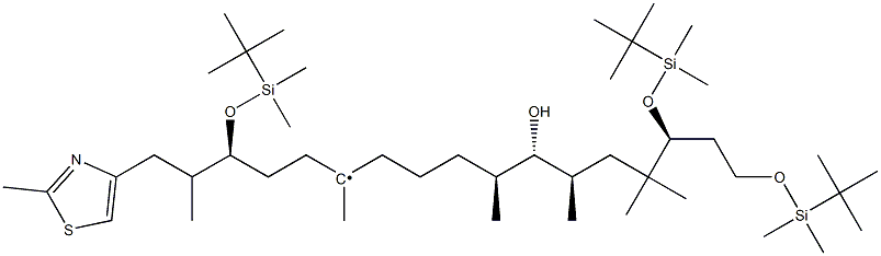 (3S,6R,7S,8S,12Z,15S,16E)-1,3,15-Tris-[[tert-butyl(dimethyl)silyl]oxy]-7-hydroxy-4,4,6,8,12,16-hexamethyl-17-(2-methyl-1,3-thiazol-4-yl)heptadecyl-12, Structure
