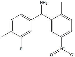 (3-fluoro-4-methylphenyl)(2-methyl-5-nitrophenyl)methanamine Struktur