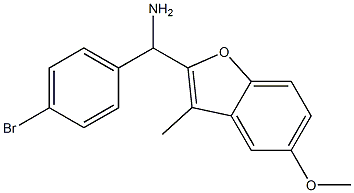  (4-bromophenyl)(5-methoxy-3-methyl-1-benzofuran-2-yl)methanamine