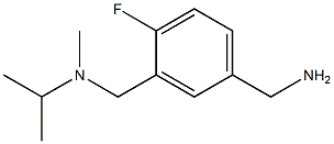 (4-fluoro-3-{[methyl(propan-2-yl)amino]methyl}phenyl)methanamine 化学構造式