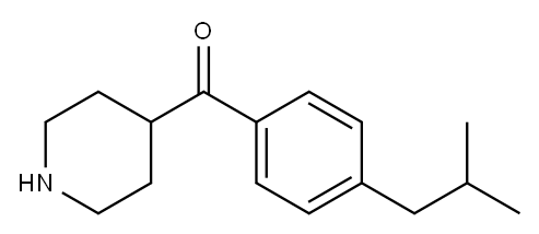 (4-isobutylphenyl)(piperidin-4-yl)methanone Structure