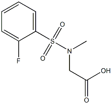 [[(2-fluorophenyl)sulfonyl](methyl)amino]acetic acid 化学構造式