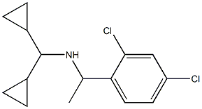 [1-(2,4-dichlorophenyl)ethyl](dicyclopropylmethyl)amine Structure