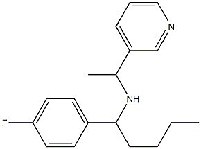 [1-(4-fluorophenyl)pentyl][1-(pyridin-3-yl)ethyl]amine,,结构式