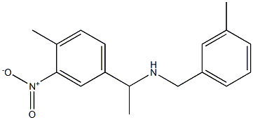 [1-(4-methyl-3-nitrophenyl)ethyl][(3-methylphenyl)methyl]amine,,结构式