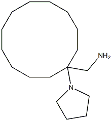 [1-(pyrrolidin-1-yl)cyclododecyl]methanamine Struktur