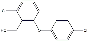 [2-chloro-6-(4-chlorophenoxy)phenyl]methanol 结构式