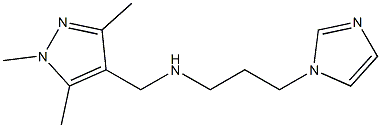 [3-(1H-imidazol-1-yl)propyl][(1,3,5-trimethyl-1H-pyrazol-4-yl)methyl]amine Structure