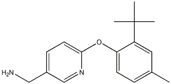 [6-(2-tert-butyl-4-methylphenoxy)pyridin-3-yl]methanamine Structure