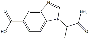 1-(1-carbamoylethyl)-1H-1,3-benzodiazole-5-carboxylic acid 结构式