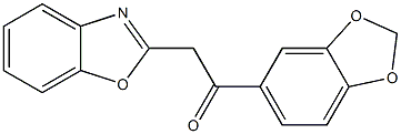 1-(2H-1,3-benzodioxol-5-yl)-2-(1,3-benzoxazol-2-yl)ethan-1-one 结构式