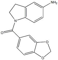 1-(2H-1,3-benzodioxol-5-ylcarbonyl)-2,3-dihydro-1H-indol-5-amine Structure