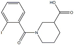 1-(2-iodobenzoyl)piperidine-3-carboxylic acid Structure
