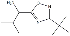 1-(3-tert-butyl-1,2,4-oxadiazol-5-yl)-2-methylbutan-1-amine Struktur