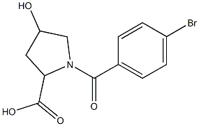 1-(4-bromobenzoyl)-4-hydroxypyrrolidine-2-carboxylic acid Structure