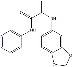 2-(2H-1,3-benzodioxol-5-ylamino)-N-phenylpropanamide Struktur