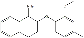 2-(2-methoxy-4-methylphenoxy)-1,2,3,4-tetrahydronaphthalen-1-amine Struktur
