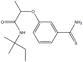 2-(3-carbamothioylphenoxy)-N-(2-methylbutan-2-yl)propanamide Struktur