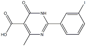 2-(3-iodophenyl)-4-methyl-6-oxo-1,6-dihydropyrimidine-5-carboxylic acid Struktur