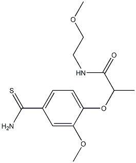 2-(4-carbamothioyl-2-methoxyphenoxy)-N-(2-methoxyethyl)propanamide Structure