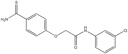 2-(4-carbamothioylphenoxy)-N-(3-chlorophenyl)acetamide Struktur