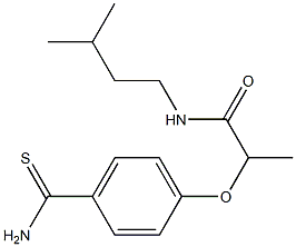 2-(4-carbamothioylphenoxy)-N-(3-methylbutyl)propanamide Structure