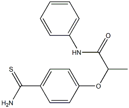 2-(4-carbamothioylphenoxy)-N-phenylpropanamide Struktur