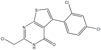 2-(chloromethyl)-5-(2,4-dichlorophenyl)-3H,4H-thieno[2,3-d]pyrimidin-4-one 结构式