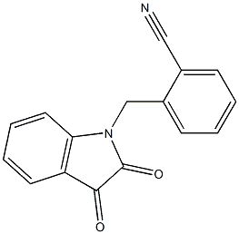 2-[(2,3-dioxo-2,3-dihydro-1H-indol-1-yl)methyl]benzonitrile,,结构式