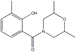 2-[(2,6-dimethylmorpholin-4-yl)carbonyl]-6-methylphenol,,结构式