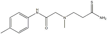 2-[(2-carbamothioylethyl)(methyl)amino]-N-(4-methylphenyl)acetamide Struktur
