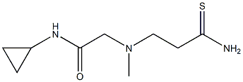 2-[(2-carbamothioylethyl)(methyl)amino]-N-cyclopropylacetamide Struktur