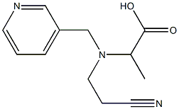 2-[(2-cyanoethyl)(pyridin-3-ylmethyl)amino]propanoic acid Structure