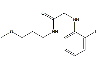 2-[(2-iodophenyl)amino]-N-(3-methoxypropyl)propanamide Struktur