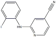 2-[(2-iodophenyl)amino]pyridine-4-carbonitrile Struktur