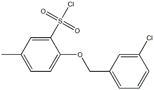  2-[(3-chlorophenyl)methoxy]-5-methylbenzene-1-sulfonyl chloride