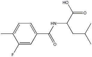 2-[(3-fluoro-4-methylbenzoyl)amino]-4-methylpentanoic acid Structure