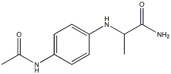 2-[(4-acetamidophenyl)amino]propanamide Struktur